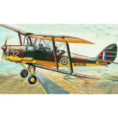 Směr model letadla D.H.82 Tiger Moth 15,4x19cm v krabici 31x13,5x3,5cm