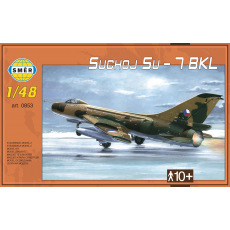 Směr plastový model ledadlo Suchoj SU - 7 BKL v krabici 35x22x5cm