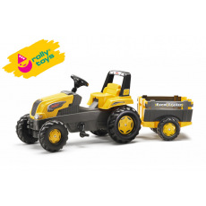 ROLLYTOYS 800285 Šlapací traktor Rolly Junior s Farm vlečkou - žlutý