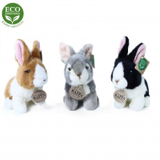 Rappa Plyšový králík sedící 16 cm ECO-FRIENDLY