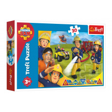 Trefl Puzzle Požárník Sam/Připraveni pomoct 30 dílků 27x20cm v krabici 21x14x4cm