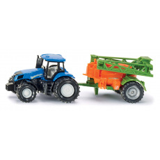 SIKU 1668 Super - Traktor s přívěsem na rozprašování hnojiva