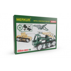 MERKUR - Stavebnice Merkur Army Set, 657 dielov, 40 modelov