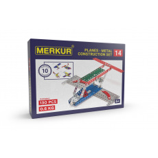 MERKUR - Stavebnice Merkur 014 Letadlo, 119 dílů, 10 modelů