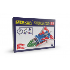 MERKUR - Stavebnice Merkur 015 Raketoplán, 195 dílů, 10 modelů