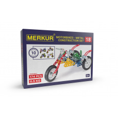 MERKUR - Stavebnice Merkur 018 Motocykly, 182 dílů, 10 modelů