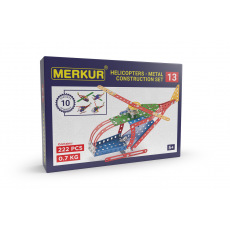 MERKUR - Stavebnice Merkur 013 Vrtulník, 222 dílů, 10 modelů