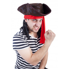 Rappa Klobouk pirát s vlasy dospělý