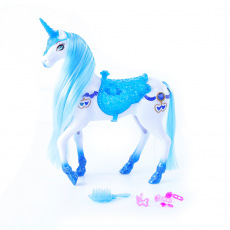 Rappa Česací modro-bílý kůň se zvukem a světlem