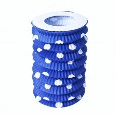 Rappa Lampion papírový modrý s tečkami 23 cm