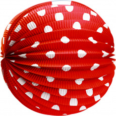 Rappa Papírový kulatý lampion červený 25 cm