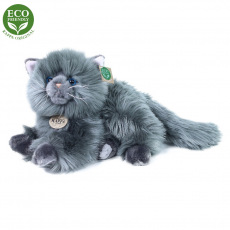 Rappa Plyšová perská kočka šedá ležící 30 cm ECO-FRIENDLY