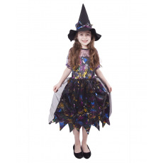 Rappa Dětský kostým čarodějnice barevná/Halloween (S) e-obal