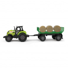 Rappa Traktor se zvukem a světlem s vlečkou a balíky slámy