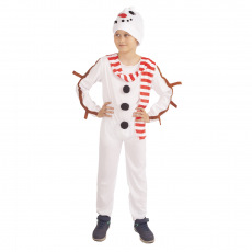 Rappa Dětský kostým sněhulák s čepicí a šálou (S)