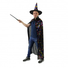 Rappa Plášť čarodějnický s kloboukem pro dospělé