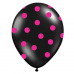 Rappa Nafukovací balónek s potiskem černý 30 cm