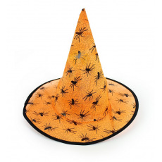Rappa klobouk čarodějnický/Halloween oranžový dospělý