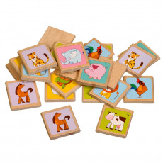 Rappa Lucy & Leo Zvířátka - dřevěné dětské pexeso 24 kartiček