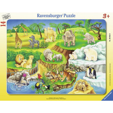 Ravensburger dětské puzzle ZOO 8-17d rámové