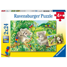 Ravensburger Roztomilé koaly a pandy 2x24 dílků