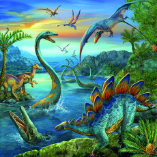Ravensburger dětské puzzle Dinosauři 3 x49d