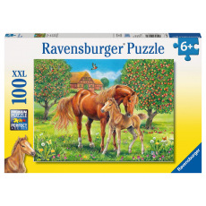 Ravensburger dětské puzzle Koně na pastvině 100 XXL dílků