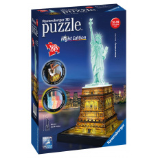 Ravensburger Socha Svobody 3D svítící puzzle (Noční edice) 108d