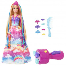 Mattel Barbie PRINCEZNA S BAREVNÝMI VLASY HERNÍ SET