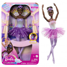 Mattel Barbie SVÍTÍCÍ MAGICKÁ BALETKA S FIALOVOU SUKNÍ
