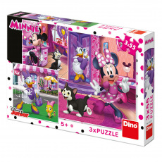 Dino Ostatní DINO puzzle WD Den s Minnie 3x55D