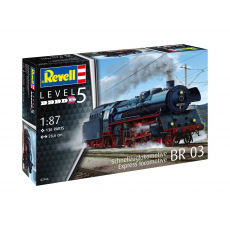 Revell Plastic ModelKit lokomotiva 02166 - Standard express locomotive 03 class with tender (1:87)