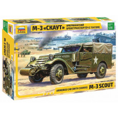 Zvezda Model Kit military 3581 - M-3 Armored Scout Car with Canvas (1:35)