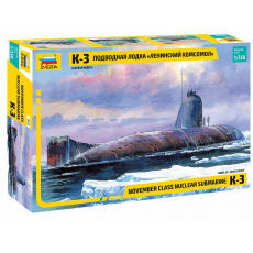 Zvezda Model Kit ponorka 9035 - Nuclear Submarine K-3 (1:350)