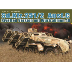 Dragon Model Kit tank 6966 - Sd.Kfz.251 Ausf.C RIVETTED VERSION with WURFRAHMEN 40 (1:35)