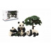 Teddies Zvířátka safari ZOO 10cm sada plast 4ks panda 2 druhy v krabičce 22x13x9,5cm