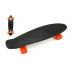 Teddies Skateboard - pennyboard 60cm nosnost 90kg, kovové osy, černá barva, oranžová kola