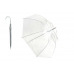 Deštník průhledný bílý svatební plast/kov 82cm v sáčku
