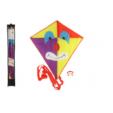 Teddies Drak létající klaun nylon 78x88cm v látkovém sáčku 11x90x2cm