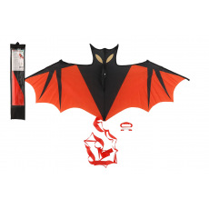 Teddies Drak létající netopýr nylon 120x55cm v látkovém sáčku 10x54x2cm