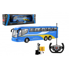 Dromader Autobus RC plast 33cm 27MHz + dobíjecí pack se světlem v krabici 46x14x14cm