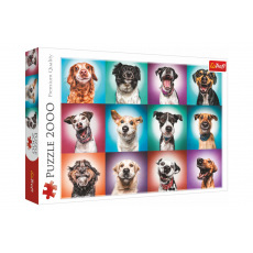 Trefl Puzzle Legrační psí portréty II 2000 dílků 96,1x68,2cm v krabici 40x27x6cm