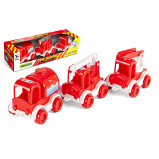 Auto hasiči Kid Cars 3ks plast 10cm v krabičce 30x8x10cm 12m+ Wader