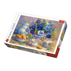 Trefl Puzzle Modrá Kytice 1000 dílků v krabici 40x27x6cm