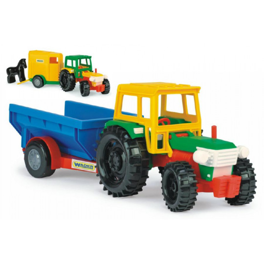 WADER Traktor s vlečkami plast 38cm asst 2 druhy