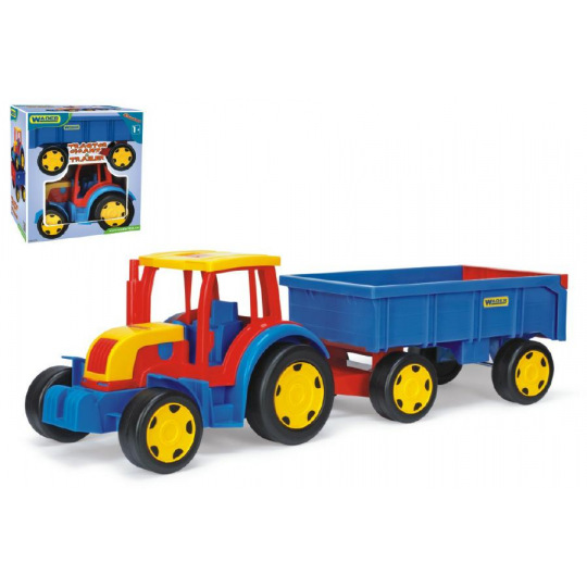 WADER Traktor Gigant s vlekem plast 102cm v krabici