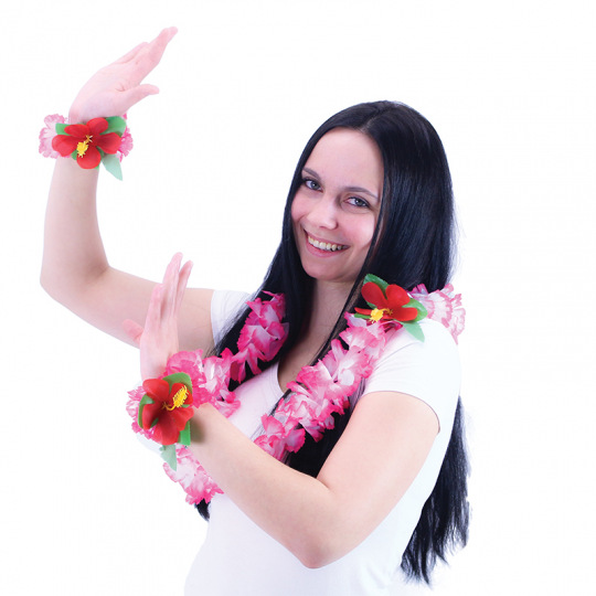 Rappa Sada Hawaii růžová - náhrdelník s náramky