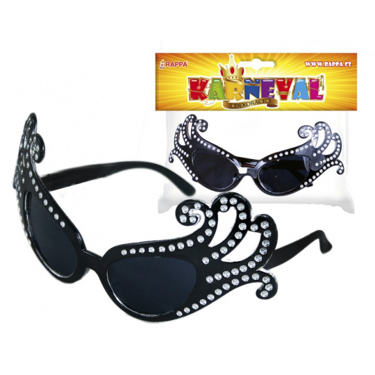 Rappa Karnevalové brýle Lady G černé