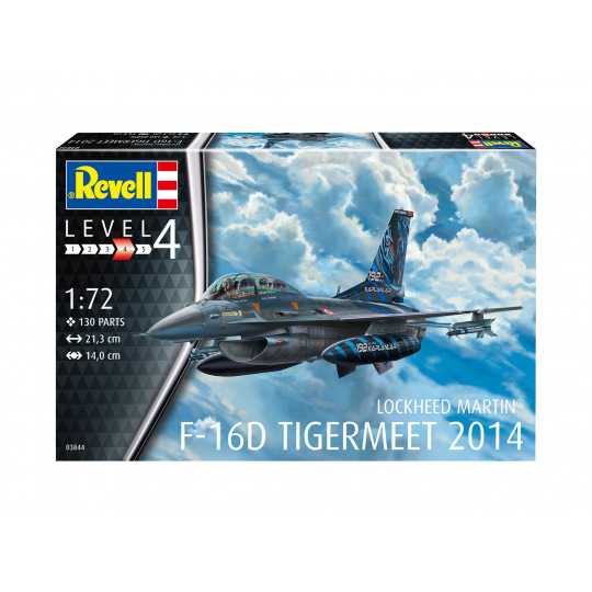 Revell ModelSet letadlo 63844 -  Lockheed Martin F-16D Tigermeet 2014 (1:72)