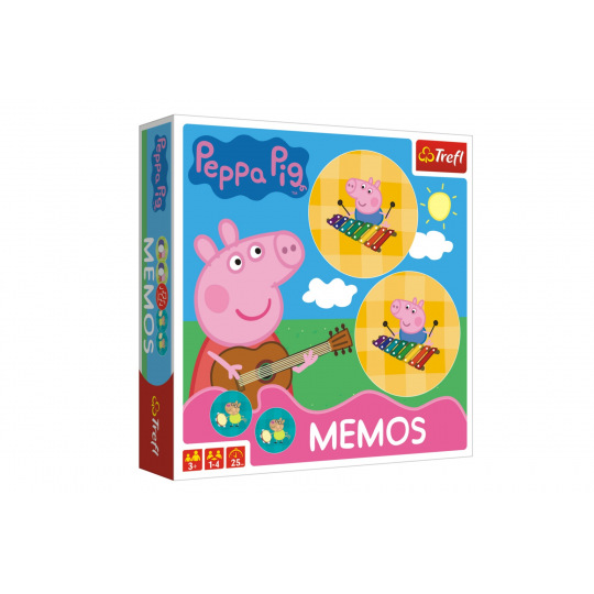 Pexeso papírové Prasátko Peppa/Peppa Pig společenská hra 36 kusů v krabici 20x20x5cm